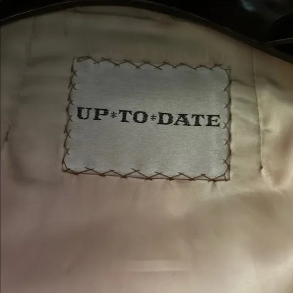 Mink and Leather Jacket ~ Cream Color Size 10/12 Vintage EUC
